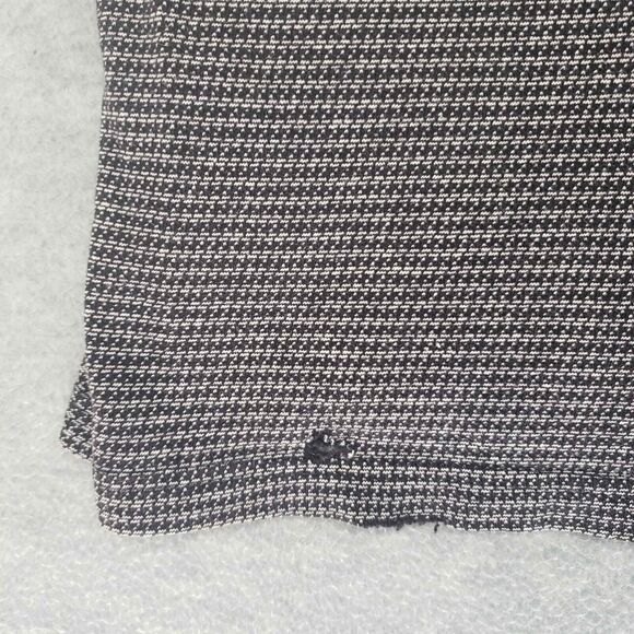 Vintage Rollin Hard Houndstooth 3/4 Sleeve Sweater Mens Large Distressed 1/4 Zip - Picture 9 of 11